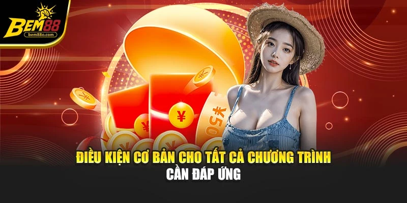 Điều kiện cơ bản cho tất cả chương trình cần đáp ứng