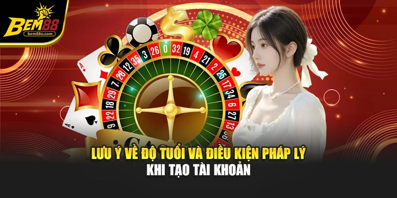 Lưu ý về độ tuổi và điều kiện pháp lý khi tạo tài khoản